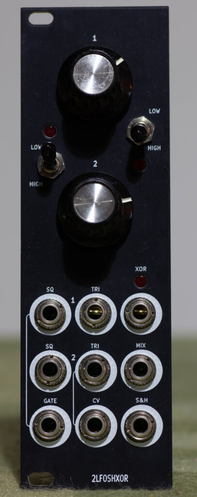 2LFOSH + XOR PANEL
Dual LFO, sample and hold, XOR